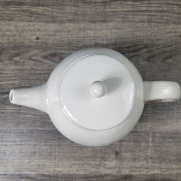 Rae Dunn Artisan Collection Ceramic White Minimilistic Teapot - Picture 5 of 8